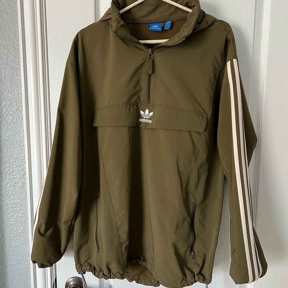 Adidas Army Green Windbreaker